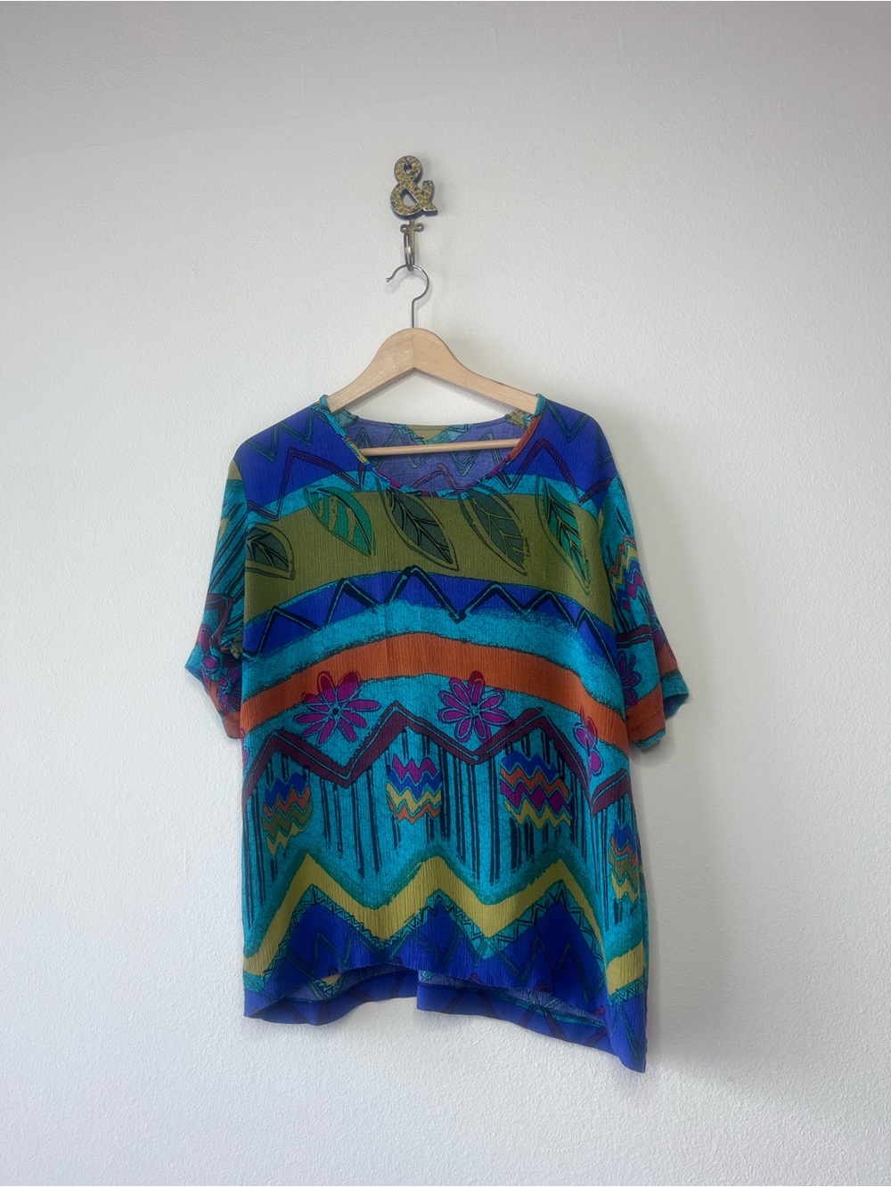 Boho Floral Chevron Multicolor Women's Top